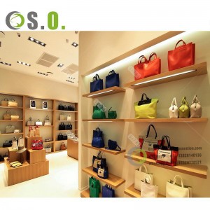 Fashion Handbags Store Design Shop Display Furniture Leather Bag Store Design Ideas Shop Fittings 3D Retail Bag Showroom Design