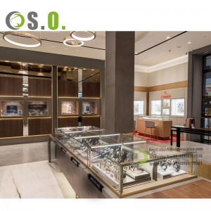 High quality stainless steel retail display counter watch display cabinet for sale