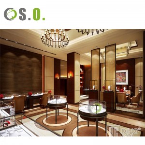 Luxury Wooden Jewelry Display Table Jewelry Showcase Cabinet Furniture For Jewelry Store