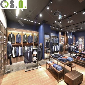 Дэлгүүрийн интерьер дизайн Хувцасны дэлгүүрийн лангууны загвар Хувцасны дэлгүүрт зориулсан хувцасны тавиур