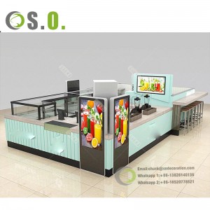 Customized Coffee Booth Mall Kiosk Luxury Cafe Kiosk Good Quality Modern Dessert kiosk