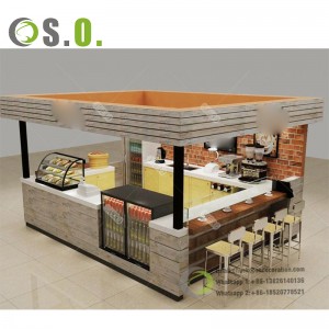 [Copy] Customized Cafe Counter Furniture Modern Mall Coffee Shop Kiosk Designs Bar Counter Display Coffee Kiosks For Sale