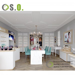Fashionable Cosmetic Shop Interior Design Factory Directly Makeup Store Furniture Decoration and Make Up Display Furniture
