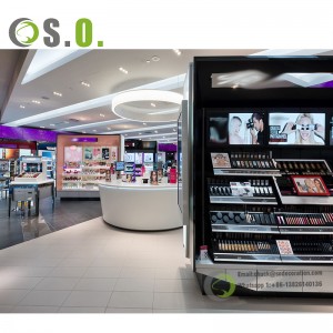 cosmetic display cabinet makeup store furniture design Cosmetic Shop Layout