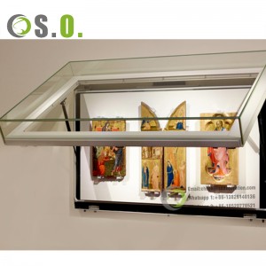Customized Luxury museum display showcase cabinet stands used museum display cases