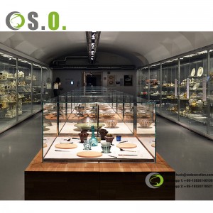 Display Showcases With LED Lights High Quality Museum Display Cabinet For Minerals
