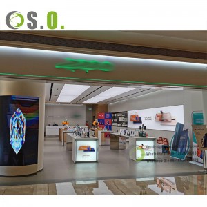 Glass Mobile Phone Store Display Showcase Cell Phone Shop Fitting Mobile Shop Service Desk Retail Mobile Shop Glass Counter