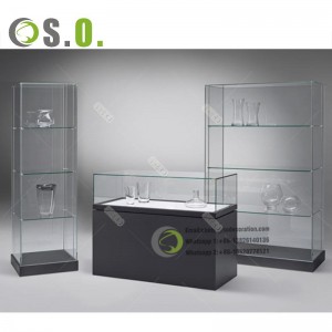 Custom High Grade Glass Display Cabinet Museum Showcase with Flexible LED Lights for USA Museum