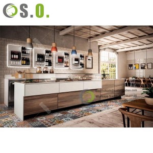 Commercial Modern Coffee Bar Counters Coffee Shop Decoration Designs Customized Cafe Shop Interior Design