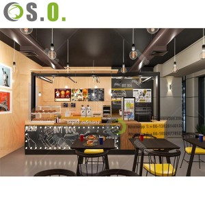 Commercial Modern Coffee Bar Counters Coffee Shop Decoration Designs Customized Cafe Shop Interior Design