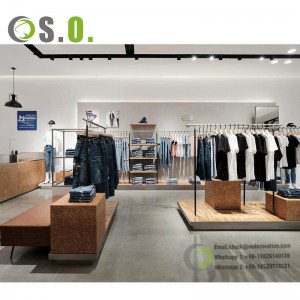 Wholesale Custom Clothing Rack Store Clothing Retail Kiosk Men Suit Clothing Store Interior Design Shop Furniture