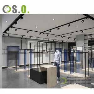 Modern wood men underwear clothes display racks for shopping mall
