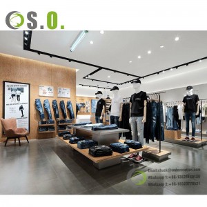 Cloth Shop Counter Design Men’s Suit Boutique Clothes Display Rack