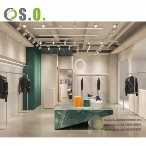 High Quality Men Clothing Rack Store Interior Design For Clothes Shop