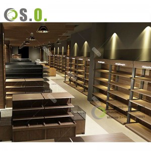Decoración de deseño de mobles de supermercado personalizado Deseño de interiores Estante de supermercado