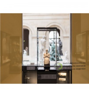 Vetrina in vetro per museo di fascia alta per vendita calda con vetrina per esposizione museale leggera