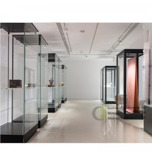 Hot Sale High End Museum Glass Display Case with Light Museum Exhibition Display Cabinet