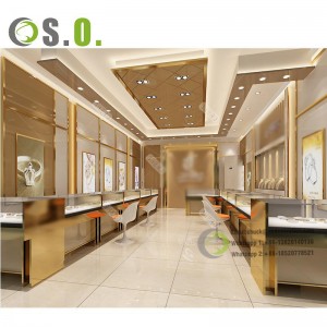High end  jewelry display counter showcase jewel cabinets design