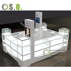 Exquisite Jewelry Display showcase and Wall Cabinets for Luxury Jewelry Kiosks in Shopping Malls