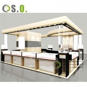 Exquisite Jewelry Display showcase jeung Wall Cabinets for Luxury Jewelry Kios in Shopping Malls