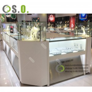 High End Glass Perfume Display Cabinet Display Showcase Design For Jewelry Shop