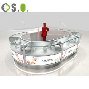Exquisite Jewelry Display showcase and Wall Cabinets for Luxury Jewelry Kiosks in Shopping Malls