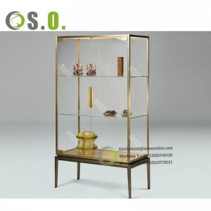 Luxury Stainless Steel Frame Glass Museum Showcase Wholesale Custom Museum Showcase Museum Display Cabinet