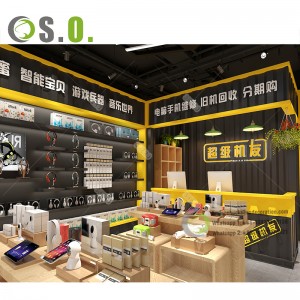 Simple style cell phone shop laptop display counter store fixtures