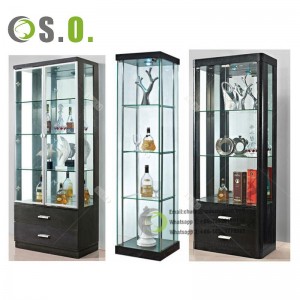 Modern Museum Display Showcase Shop Counter Stainless Steel Luxury Cabinet Museum Glass Furniture