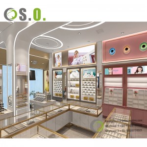 Customized Optical Shop Decoration Optical Shop Interior Design Fashion Optical Display Showcase
