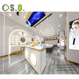 Professional Custom Glass Sunglasses Display Counter Eyewear Displays Customized Optical Shop Furniture