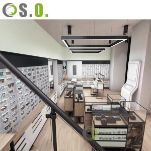 [Copy] Optical Shop Counter Design sunglasses display wooden showcase