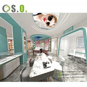 Classic Style Optical Idea Wooden Shop Decoration Cabinet Spectacle Frame Sunglasses Display Stand Eyewear Store Design