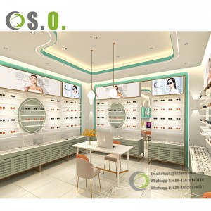 Customized Eyewear Display Cabinet Sunglasses Display Counter For Optical Shop Decoration