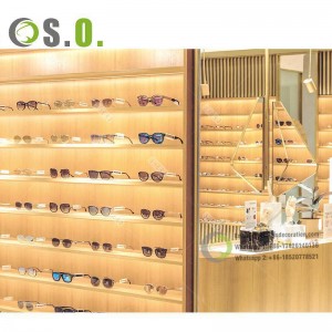 Modern Design optical shop display stand New high glass display cabinets rod of eyewear