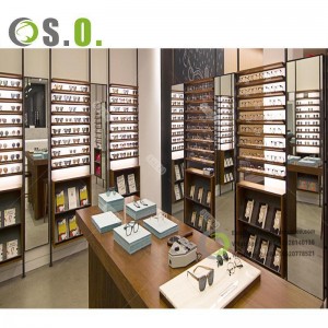 High-End Optical Shop Floor Standing Eyewear Sunglasses Display Cabinet