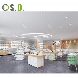 Customized Retail Optical Shop Decoration Eyewear Display Furniture with Free Interior 3D Design