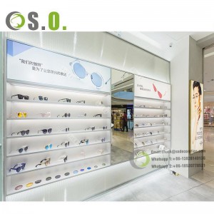 Customized optical display furniture Optical Shop interior design Optical shop display racks