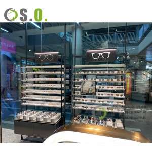 Moderni police za izlaganje naočala izlažu namještaj za prodavnice naočara