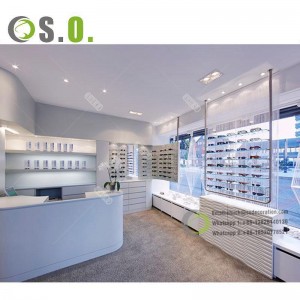 Wall Mounted Eyewear Display Optical Store Furniture Design Glasses Display Showcase