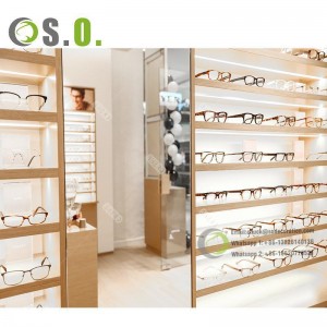 High End Wall eyewear displays glasses display counter sunglasses display rack optical shop interior design
