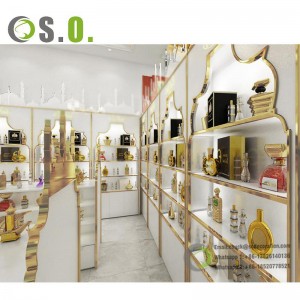 Exquisite Perfume Display Counter shop showcase cosmetic kiosk
