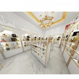 Custom Fashion Perfume Shop Interior Design Cosmetic Display Cabinet Furniture Perfume Display Rack