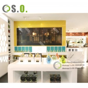 Customized Cosmetic Wall Display Stand Shopping Mall Showcase Retail Perfume Store Furniture Cosmetic Display Cabinet