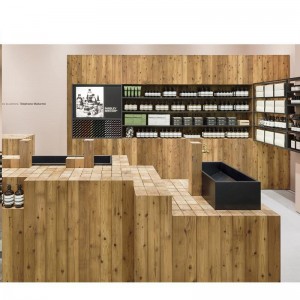 Custom Modern Pharmacy Store Display Rack Wooden Pharmacy Interior Design