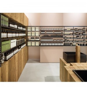 Custom Modern Pharmacy Store Display Rack Wooden Pharmacy Interior Design