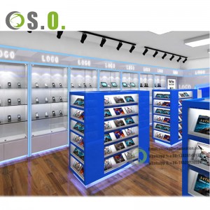 Mobile Shop Decoration Cellphone Store Display Fixture Mobile Phone Shop Interior Design With Wall Display Showcase Cabinets