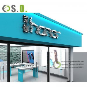 Mordern Mobile Shop Counter Design Cell Phone Display Showcase Kiosk Aluminum Material Cell Phone Display Cabinet Showcase