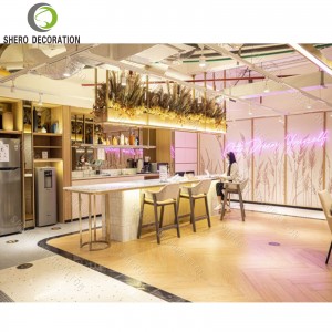 High End Restaurant Bar Counter Design Custom Easy Clean Restaurant Furniture Set