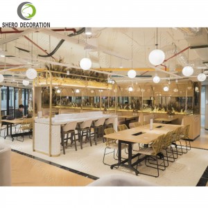 High End Restaurant Bar Counter Design Custom Easy Clean Restaurant Furniture Set